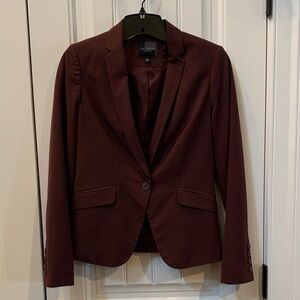 The Limited Rich Burgundy Suit Jacket Blazer 2